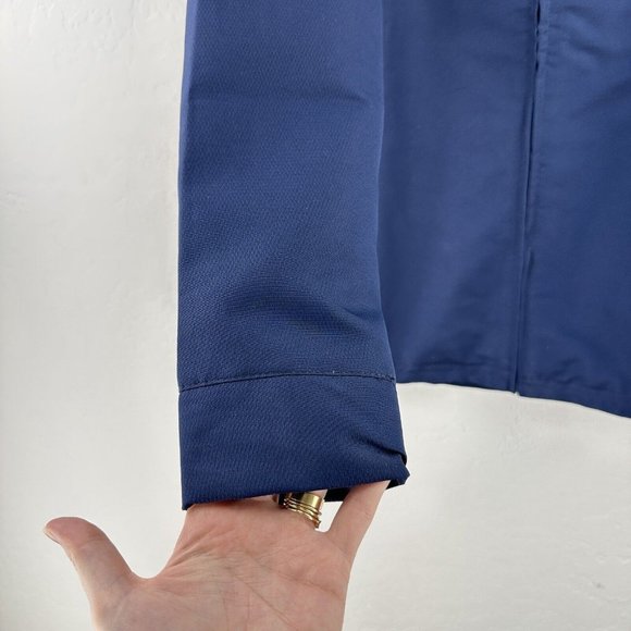 Russell Athletic Full Zip-Up Light Jacket Size L Womens Blue Yellow Pockets - Picture 2 of 10